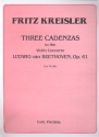 3 Cadenzas to the Violin Concerto op.61 Kreisler, Fritz, bearb.