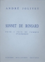 Sonnet de Ronsard pour 3-4 voix de femmes partition