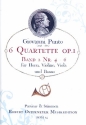6 Quartette op.1 Band 2 (Nr.4-6) für Horn, Violine, Viola und Basso Partitur und Stimmen