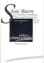 Slow burn for clarinet, trombone, piano and percussion score and parts