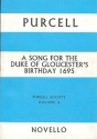 The Works of Henry Purcell vol.4 A Song for the Duke of Gloucester's Birthday 1695