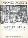 Partita F-Dur fr 3 Oboen, 2 Hrner, Fagott und Kontrabass Partitur und Stimmen