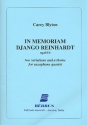 Im memoriam Django Reinhardt op.64b for 4 saxophones (SATBar) score and parts