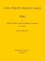 Trio G -Dur Wq152 (Wq157) fr Flte (Violine), Violine und Bc Stimmen