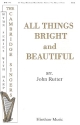 All Things bright and beautiful for female chorus and harp (piano) score