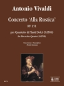 Konzert Alla Rustica RV151 fr 4 Blockflten (SATGb) Partitur und Stimmen