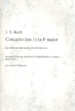 Concerto F major BWV1055 for treble recorder and piano