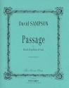 Passage for muted flugelhorn and viola 2 playing score