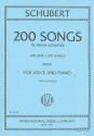 200 Songs in 3 Volumes vol.1 - 100 songs for high voice and piano (dt mit bersetzung im Vorwort)