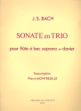 Sonate en trio BWV529 pour flute  bec soprano et clavier