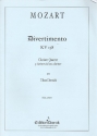Divertimento KV138 for 3 clarinets and bass clarinet score and parts