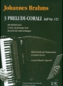 3 Preludi-Corali dall'op.122 per fisarmonica (pianoforte/quinte)