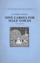 9 Carols for male chorus a cappella score