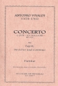 Konzert G-Dur RV492 fr Fagott, Streicher und Bc Partitur