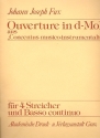 Ouvertre d-Moll fr 4 Streicher und BC Partitur und Stimmen