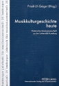 Musikkulturgeschichte heute Historische Musikwissenschaft an der Universitt Hamburg