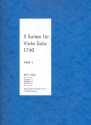 5 Suiten von 1740 Band 1 (Nr.1-3) fr Viola