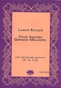 4 sacred German Melodies for 4 recorders (SATB) score and parts