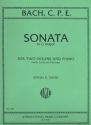 Sonate in G major for 2 violins and piano (cello ad lib) parts