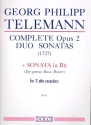 Complete Duo Sonatas op.2 and Sonata B flat major for 2 alto recorders,   score