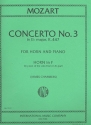 Konzert Es-Dur Nr.3 KV447 fr Horn und Orchester fr Horn und Klavier