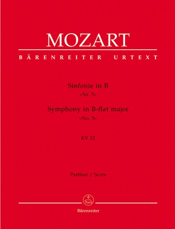 Sinfonie B-Dur Nr.5 KV22 fr Orchester Partitur