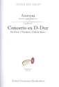 Concerto D-Dur fr Horn, 2 Violinen, Viola und Bass fr Horn und Klavier