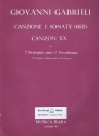 Canzone e Sonate (1615) Nr.20 fr 5 Trompeten und 17 Posaunen Partitur und Stimmen