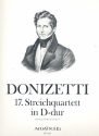 Quartett D-Dur Nr.17 fr Streichquartett Partitur und Stimmen