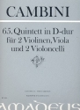 Quintett D-Dur Nr.65 fr 2 Violinen, Viola und 2 Violoncelli Partitur und Stimmen
