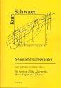 Spanische Liebeslieder fr Sopran, Flte, Klarinette, Horn, Fagott und Klavier Partitur und Blserstimmen