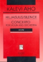 Hiljaisuus for violin and orchestra studyscore