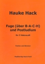 Fuge ber B-A-C-H und Postludium fr 3 Violoncelli Partitur und Stimmen