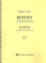 Quintet for alto saxophone, bassoon, viola, cello and double bass score