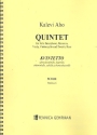 Quintet for alto saxophone, bassoon, viola, cello and double bass score
