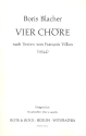 4 Chre nach Texten von Francois Villon fr gem Chor a cappella Partitur