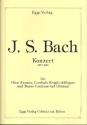 Konzert BWV1055 fr Oboe d'amore, Cembalo (Orgel) und Bc Stimmen