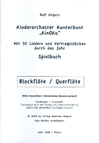 KinOKu - Kinderorchester Kunterbunt fr flexibles Ensemble Blockflte/Flte