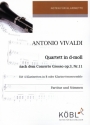 Quartett d-Moll nach dem Concerto grosso op.3,11 fr 4 Klarinetten (Ensemble) Partitur und Stimmen