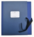 Notenmappe 35,5x28cm Rcken 8cm mit Seitenklappen und Band blau