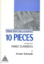 Music from 4 Centuries for 3 clarinets score and parts