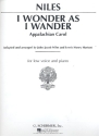 I wonder as I wander for low voice and piano