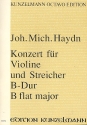Konzert B-Dur Perger53 fr Violine und Streichorchester Partitur