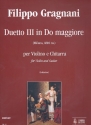 Duetto in do maggiore no.3 per violino e chitarra partitura e parti