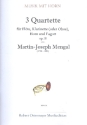 3 Quartette op.18 fr Flte, Klarinette (Oboe), Horn und Fagott Partitur und Stimmen