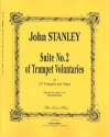 Suite no.2 of trumpet voluntaries for 2 trumpets and organ score and parts
