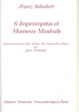 6 Impromptus et Momens Musicals pour flute, violon, alto, violoncelle et harpe partition et parties