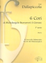 6 Cori di Michelangelo Buonarroti il Giovane vol.1 fr gem Chor a cappella Chorpartitur