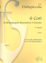 6 Cori di Michelangelo Buonarroti il Giovane vol.1 fr gem Chor a cappella Chorpartitur