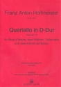 Quartett D-Dur fr Viola d'amore, 2 Violinen und Violoncello (2 Hrner ad lib) Stimmen